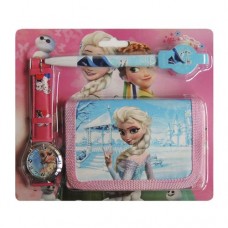 Frozen Детский подарочный набор Часы + Кошелёк + Ручка